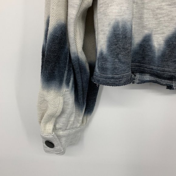 Versona Jacket Tie Dye Gray Blue Knit Button Down Long Sleeve - Picture 9 of 10